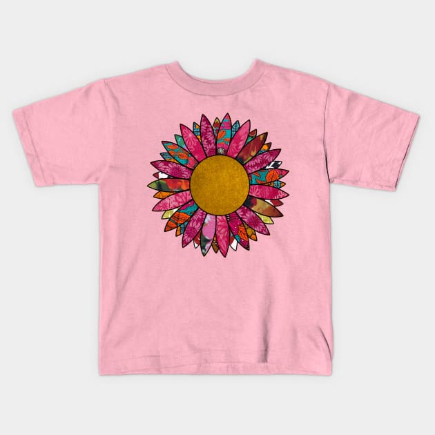 Pretty in Pink Retro Flower Kids T-Shirt by artbyomega